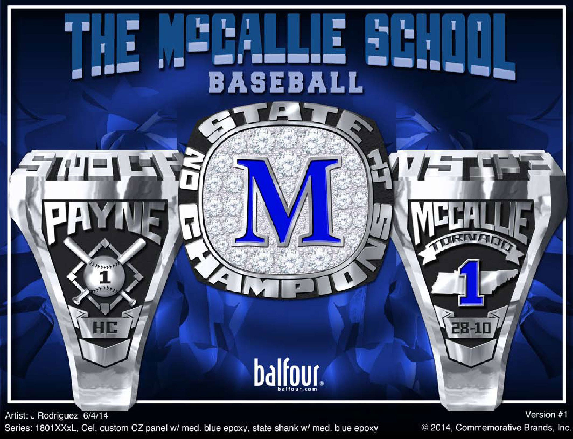 mccallie baseball high school championship rings