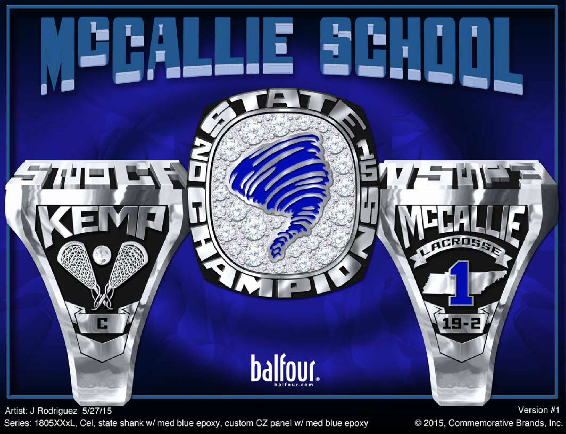 mccallie lacrosse high school championship rings